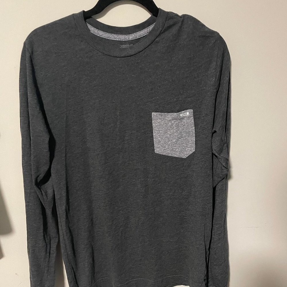 Gray Volcom Long Sleeve Shirt